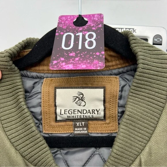 Legendary Whitetails mens cotton canvas hunting vest US XLT olive green lined - Picture 13 of 14